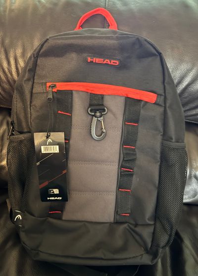 HEAD NEW- Black & Red Backback