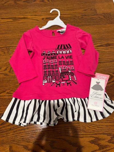 Rare editions NEW Long sleeve Paris dress 2T