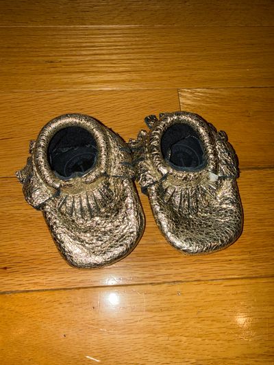 Freshly Picked Gold infant moccasin 1 (Infant Shoe)