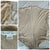 August silk open front light sweater top Tan light open front top w scrunch shoulder detail Women's - L
