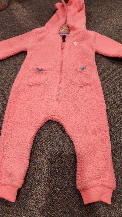 Limited Too Fluffy pink footless outfit 12 Months