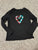 Cat and jack Black long sleeve candy cane black sequin shirt 7-8