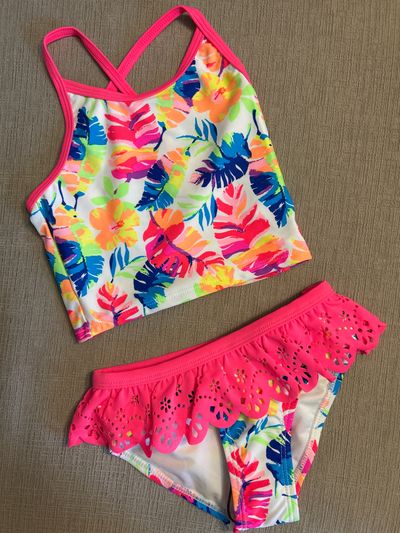 Brand New! Flap doodles Brand New! Print tankini w ruffle 3T