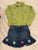 Gymboree 2 piece matching set- size 7 denim skort and size 7/8 sweater 7-8