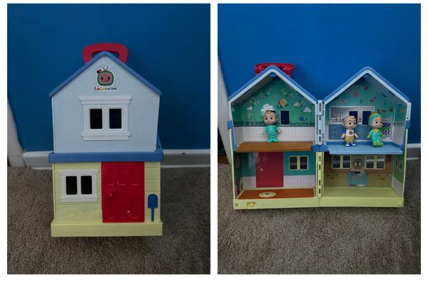 Cocomelon 3 Cocomelon characters and a house