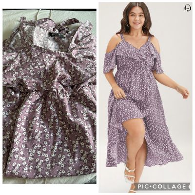 BloomChic Floral Cold Shoulder Dress Size 12 concerts to womens XL worn once Women's - XL