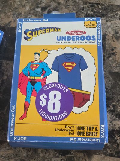 Brand New Original Underoos superman Size 4 x-Small