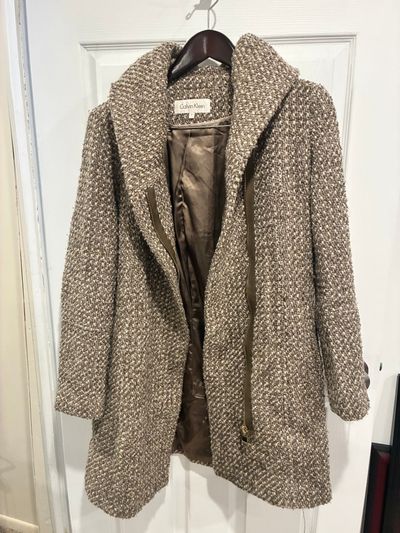 Calvin Klein Coat Hooded womens calvin klein overcoat very warm Women's - S
