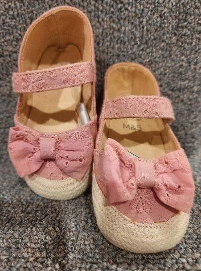 M&S Coral pink sandals, 12 -18 months 3 (Infant Shoe)
