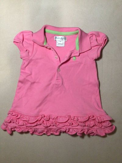 Ralph Lauren Pink ruffle dress  3 Months