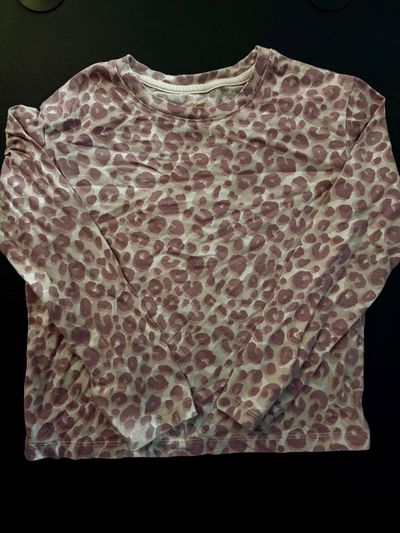 Cat and Jack Pink leopard printed long sleeve shirt 7-8