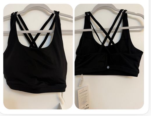 Black sports bra Lululemon resale new with tags Size 8 Women's - M