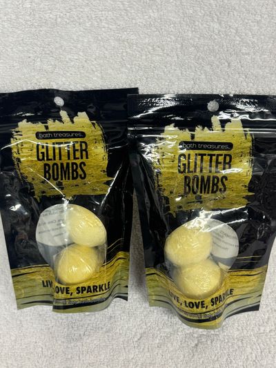 2 Brand New packs of glitter bath bombs 2 Brand New packs of glitter bath bombs