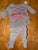 Carters Grey and pink glitter football shirt with leggings set 12 Months