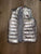 Hello Kitty Silver metallic puffer vest - size 8-10