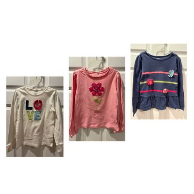 Gymboree 3-coordinating long sleeve shirts size 7 7-8