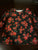 Toughskins Black long sleeve dress with red roses 4T