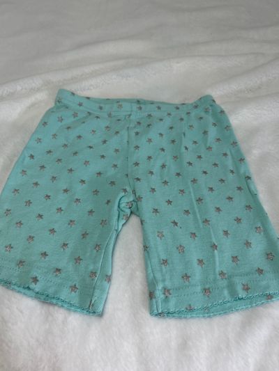 Carters Aqua with silver star shorts 3T