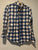 Eddie Bower L/S collard button up flannel plaid blue, white Men's - S