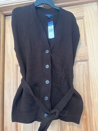 NEW with tags Chaps Brown vest reg 59.50 Women's - L