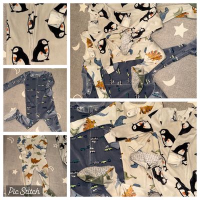 Carters Set of 3 feetie pajamas super soft 12 Months