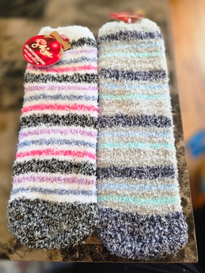2 Brand New Fuzzy Socks Retails $6 each Women's - L