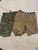 Oshkosh and carters size 6 2 pairs shorts 1 green camo with palm trees and 1 tan cargo 6T/6