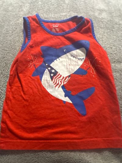 Carters Shark patriotic tank top 3T