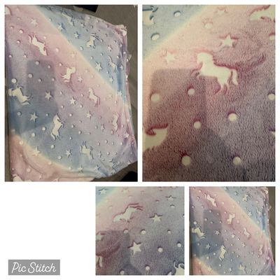 Unicorn Glow in the dark blanket
