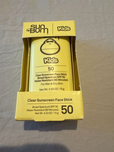 Brand new sun bum Kids clear sunscreen face stick .53 oz SPF 50 last 80 minutes