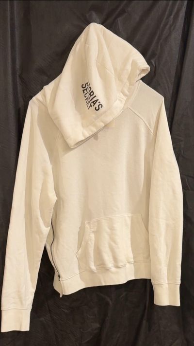 VICTORIA SECRET WHITE PULL OVER HOODIE Women's - L