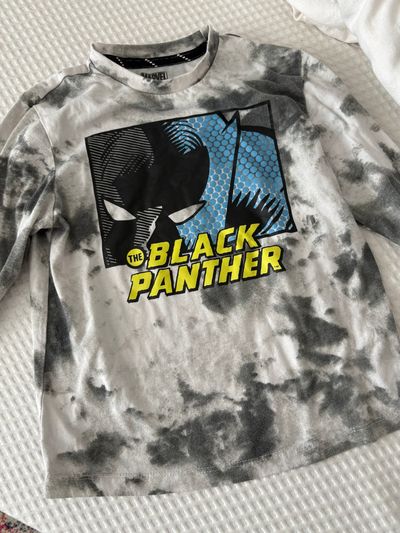 Marvel Black panther tie dye ls shirt size 6-7 6T/6