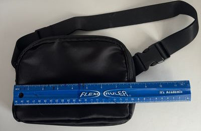 Amazon NEW double zip black Fanny pack