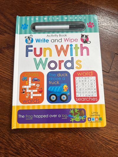 Little Learning Write and Wipe Fun with Words dry erase