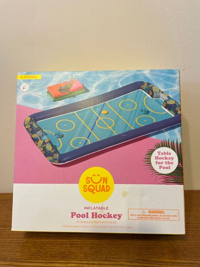 Sun Squad-NEW Inflatable pool hockey, 4 pieces, retails $30