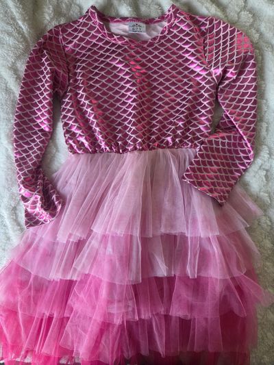 Long sleeved mermaid dress size 6/7  6T/6