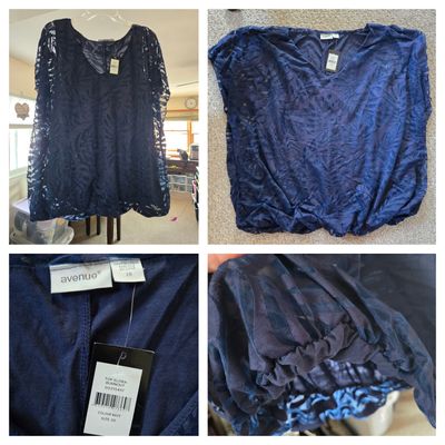 New Avenue Navy top Navy Women's XXXL 20