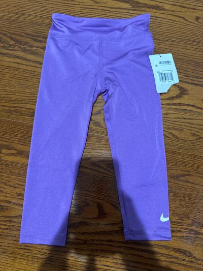 Nike NEW girls purple nylon leggings 3T