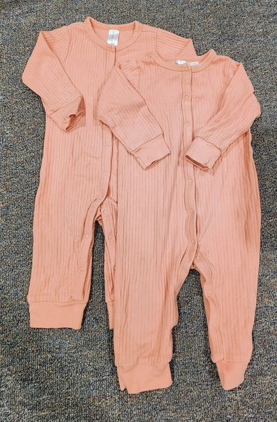 Modern moments Pink sleepers bundle, footless 6-9 Months