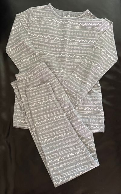 32 Degrees Heat Girls Grey Long John Set- 2pc 10-12