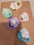 New flower hair band hair ties ,soft,  fabric flower and stretchy elastic