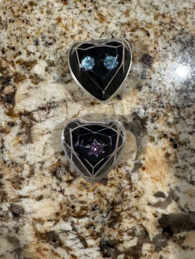 Brand New Earrings and Ring Earrings are blue and Ring is purple. Brand new.