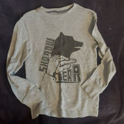 Cat and jack size 8 to 10 Lightweight gray long sleeve 7-8