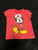 Disney store Red love mickey short sleeve 2T