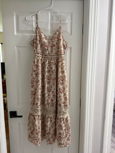 Ss Beige floral dress Women's - XL
