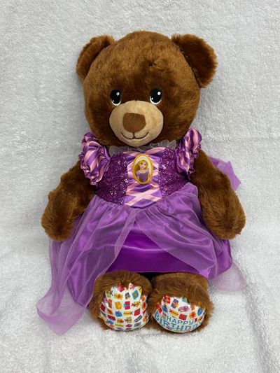 Build-A-Bear Workshop Bday Bear with Aurora Dress Build-A-Bear Workshop Birthday Bear with Purple Disney Princes