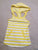 Faded glory Yellow strip hooded tank top 10-12