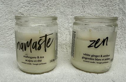 2 Brand New Candles. Namaste & Zen. 2 Brand New Candles. Namaste & Zen