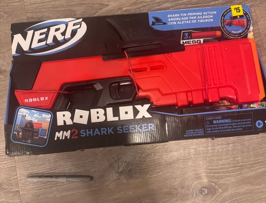 Brand new Nerf, Roblox, shark seeker gun Large gun retail $15
