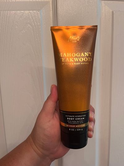 Bath & Body Works Mahogany Teakwood Body Cream retails $17.95